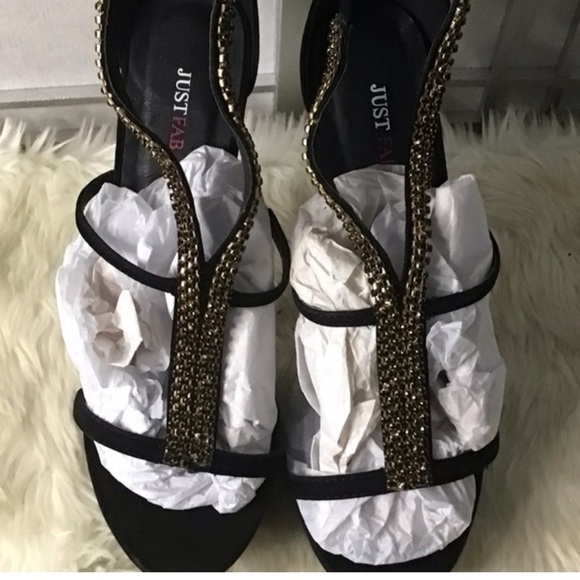 ▪️ JUST FAB ▪️ New in Box Black Meridian Stiletto Pumps - Picture 7 of 7